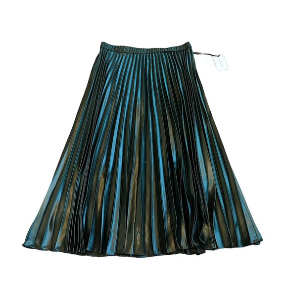 1 State Wild Thing Deep Forest Green Skirt Pleated Miid Size 6 Women's NWT - Picture 9 of 13